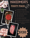 Order your footy pack today!!
✔️1x rack pork ribs
✔️4x wagyu beef patties
✔️1kg chicken Wings
✔️1kg sausages
✔️3x cheese kranski
✔️6x lemon pepper kebabs
✔️2x black Angus scotch fillets