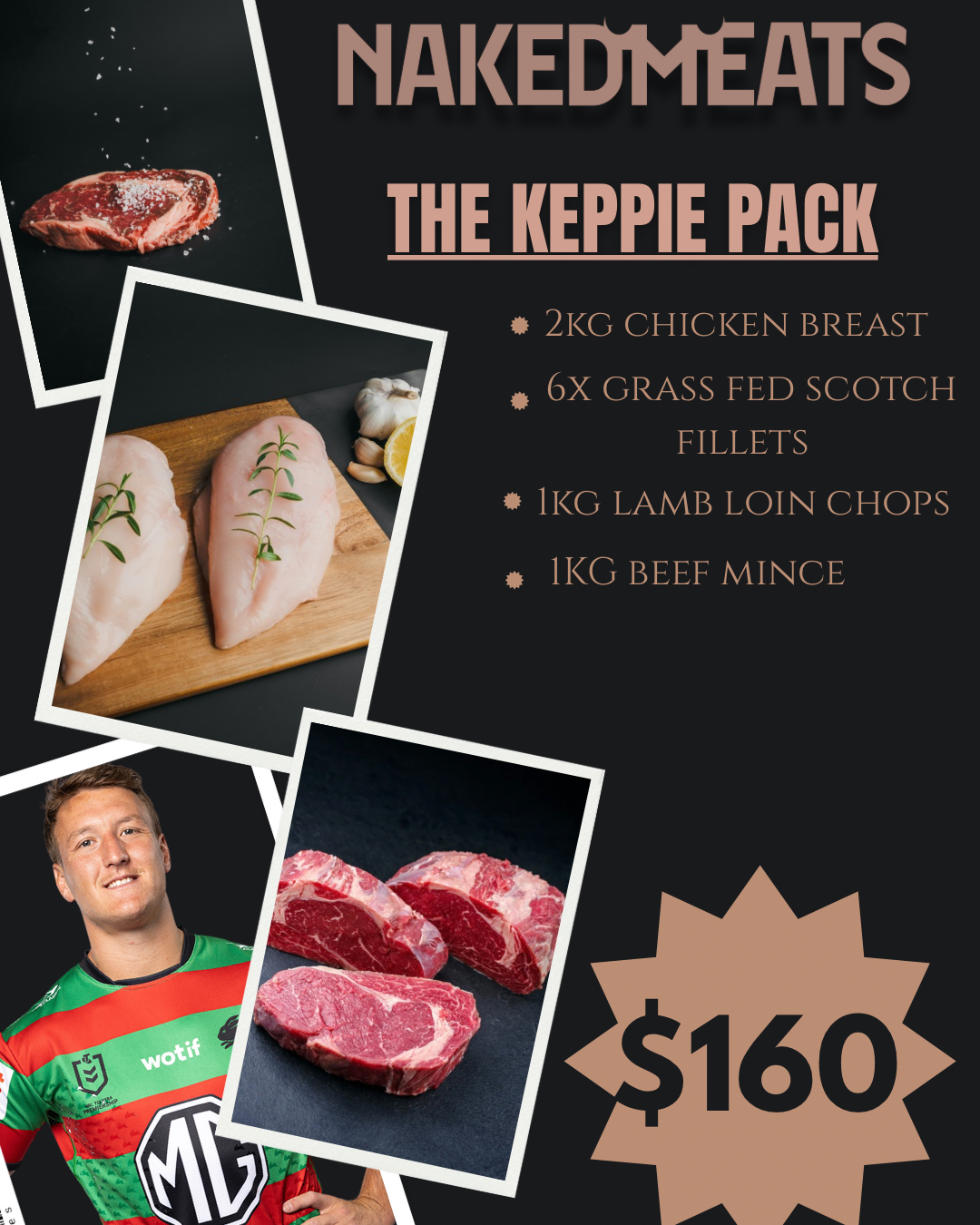 The Keppie Pack - 2KG CHICKEN BREAST
- 6X GRASS FED SCOTCH
FILLETS
- 1KG LAMB LOIN CHOPS
- 1KG BEEF MINCE