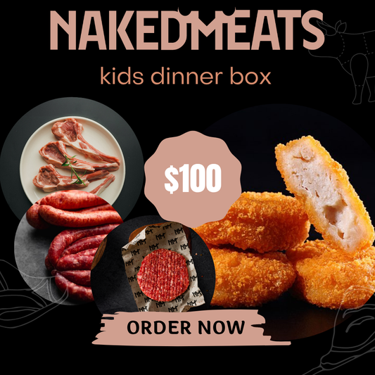 24 slices tasty Cheese 1kg Beef Mince 1kg chicken Breast 1kg bag chicken nuggets 4x Lamb cutlets 1kg sausages                                      4x wagyu beef patties