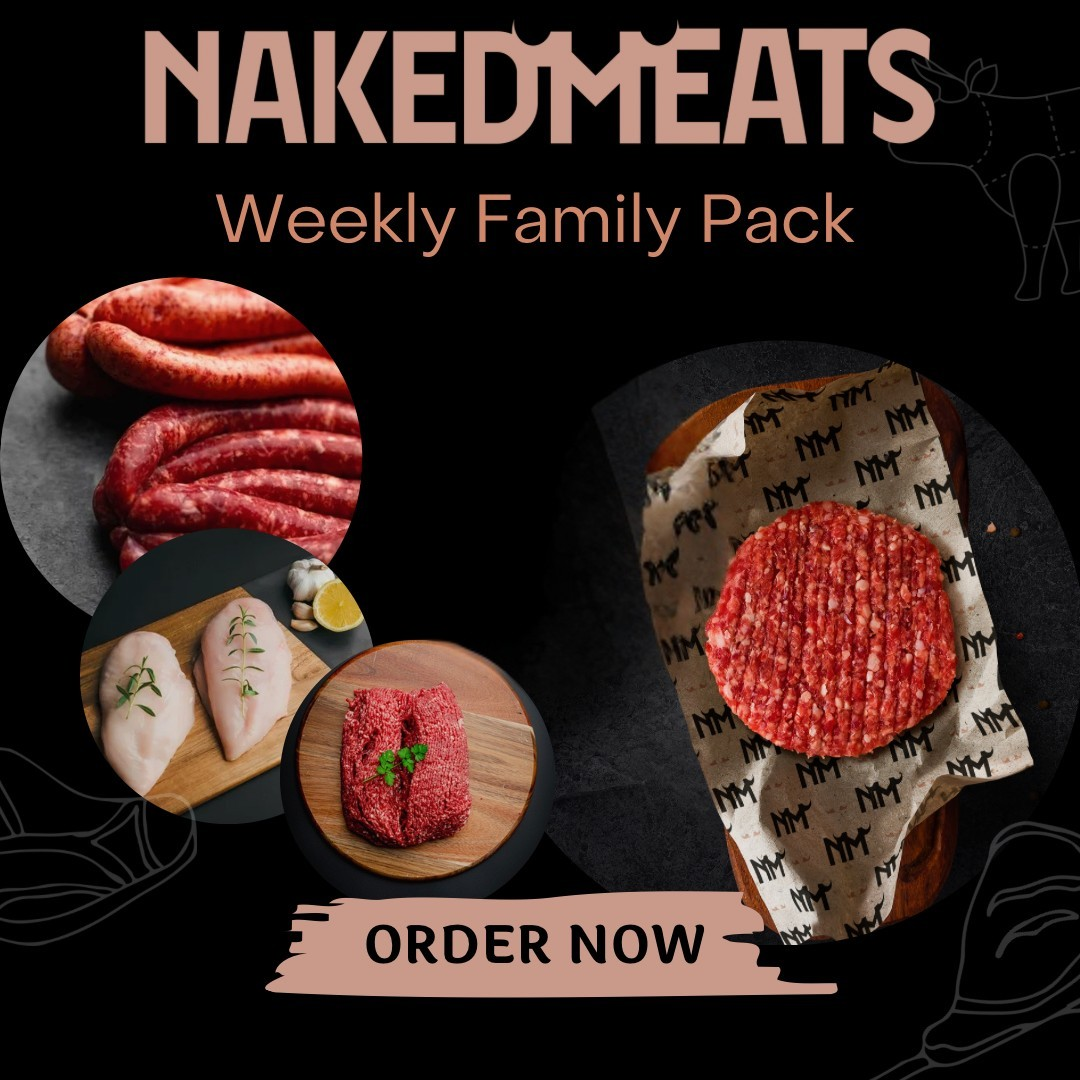 Sliced Tasty Cheese (24 slices)

500g Sliced Ham

500g Sliced danish salami 

1kg Chicken breast 

1kg Beef mince

1kg Beef sausages

4x Wagyu beef patties 

4x Pork cutlets